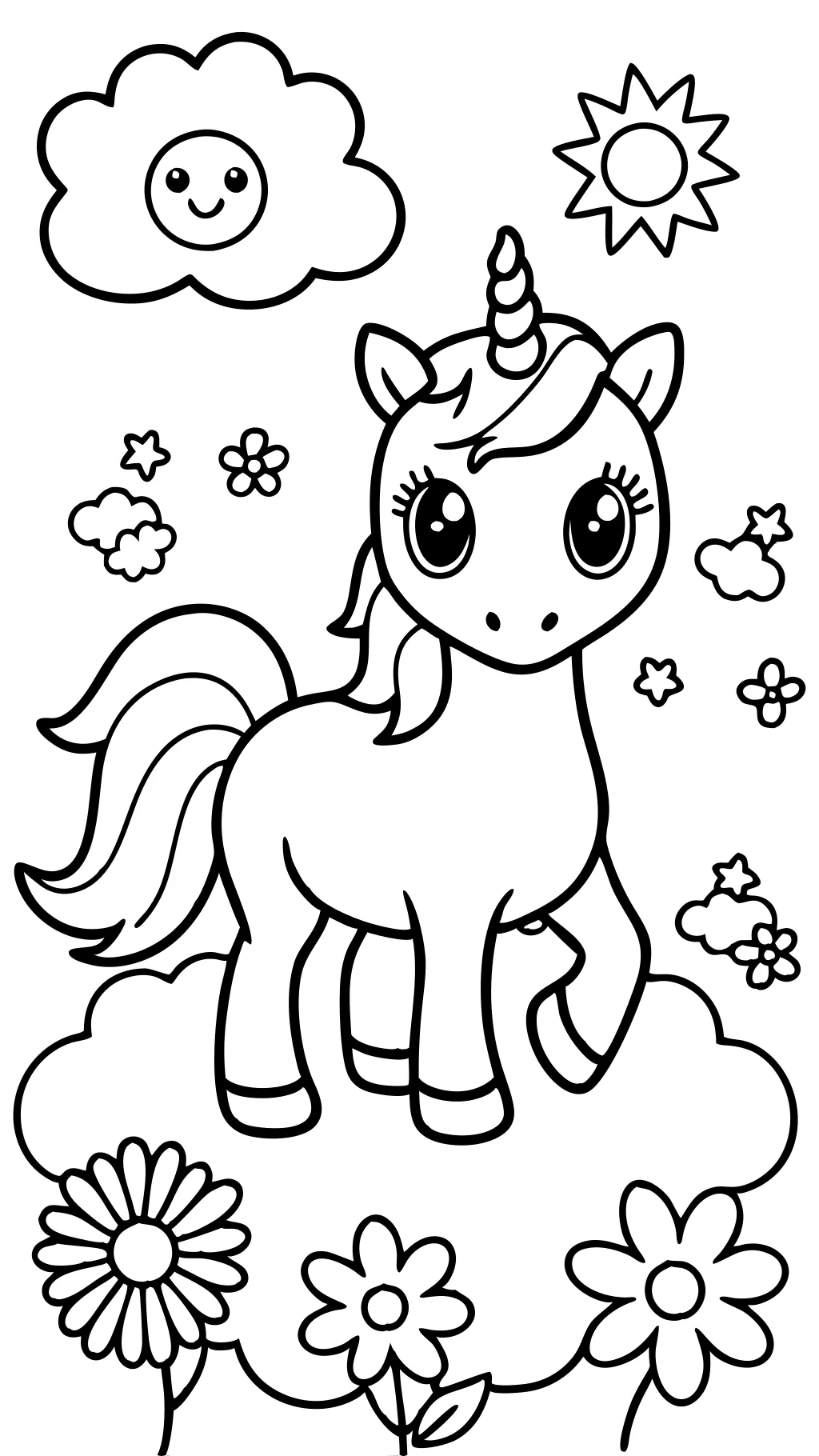 baby unicorn coloring pages